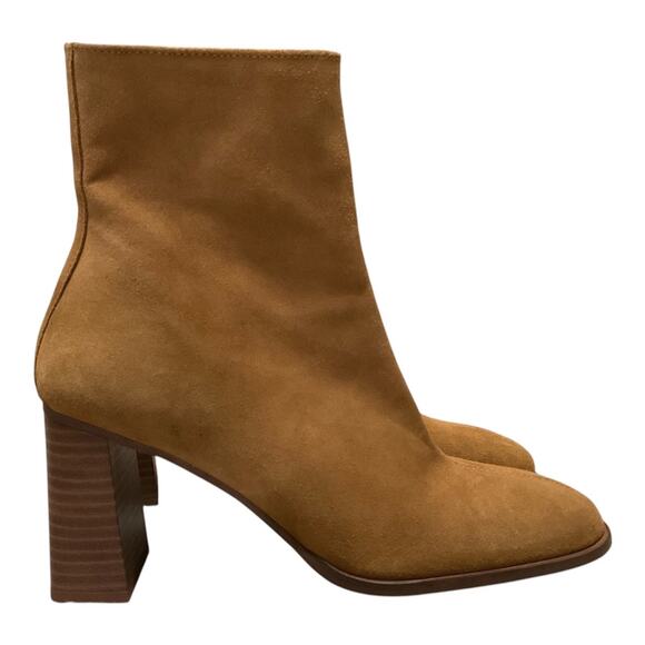 Mango Suede Boots Women Tan 39 NWOT - Picture 2 of 5